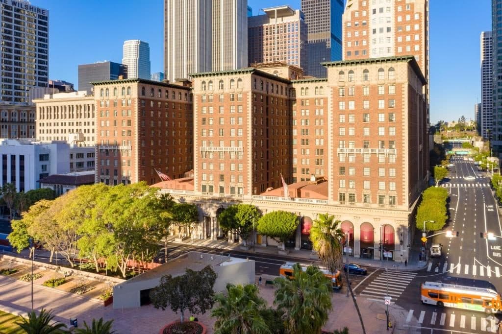 The Biltmore Los Angeles and Downtown skyline